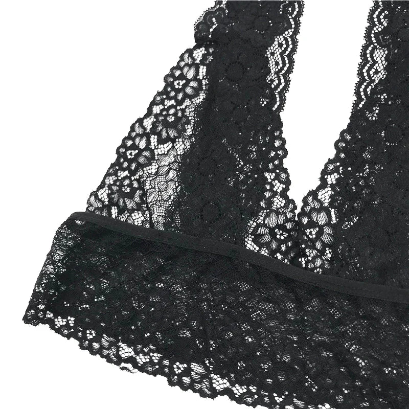 Sheer Lace Bra Tops Women Sexy Lingerie Corset Mesh Lace Bra Ladies Seamless Crop Underwear sexy bras for women  langerie sexy