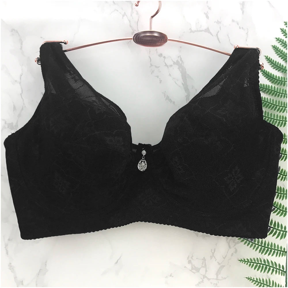 Huge Women Bra Size 38-54 Full Cup D E F G Cotton Lingerie Sexy Lace Minimizer Push Up Top Padded Underwire Bralette Underwear
