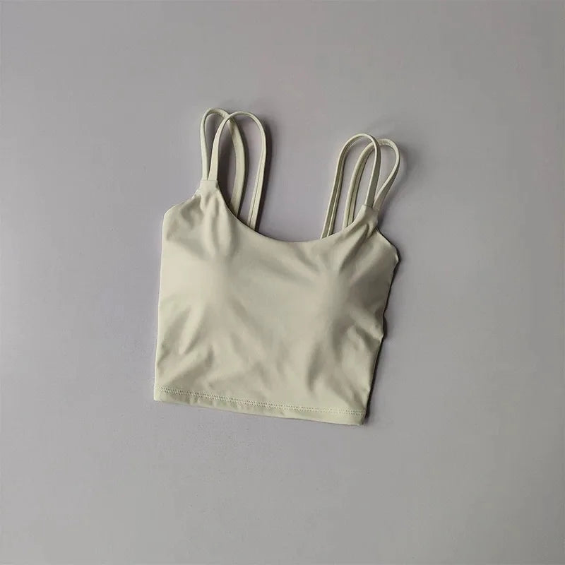 Sports Bra, Women's Summer Beauty Back Integrated Yoga Suit, Vest, Suspender, Pilates Training, Fitness Bra