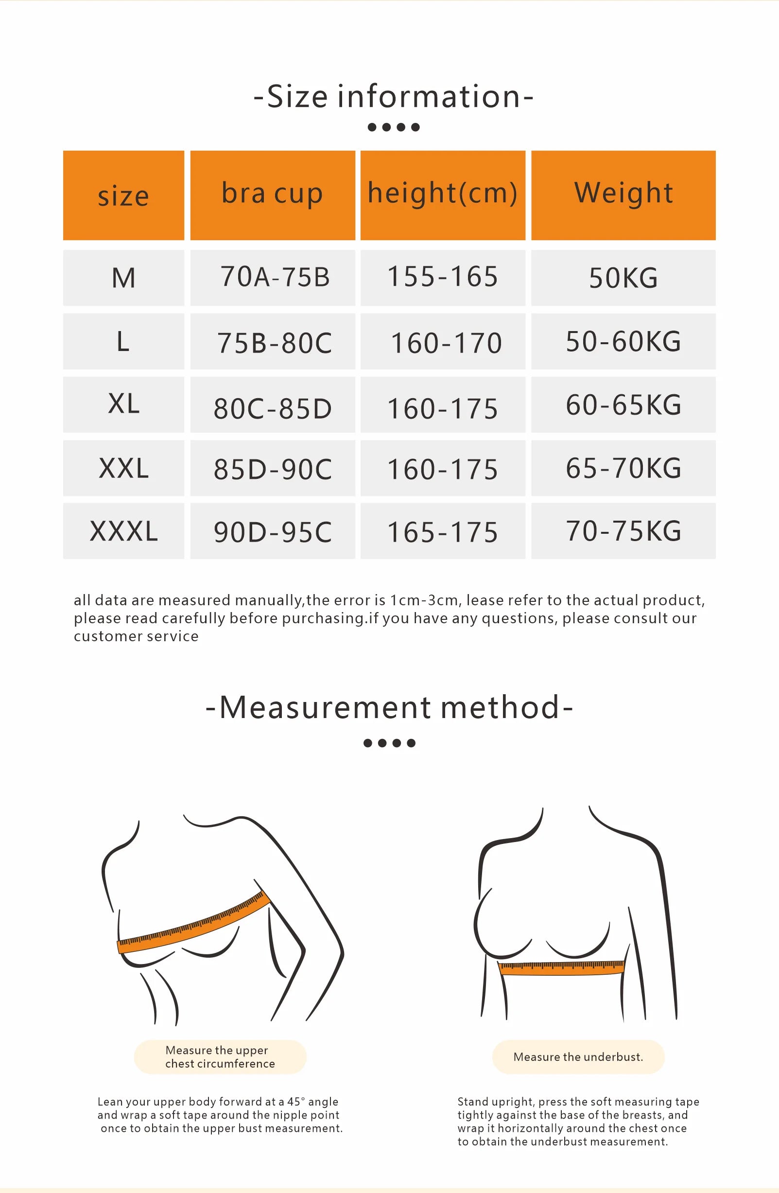 CAITING Wireless Full-Cup Bra Lingerie for Women — Seamless, Invisible Under Clothes, Full Coverage, Large Size M-3XL