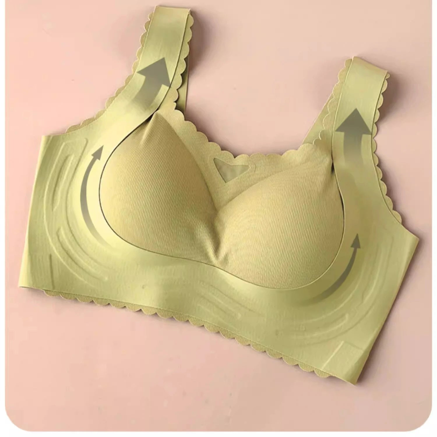 Bras for Women Minimiser Full Coverage Large Bust Wireless Push Up Anti Droop Seamless T-Shirt Bra Plus Size Everyday Bra