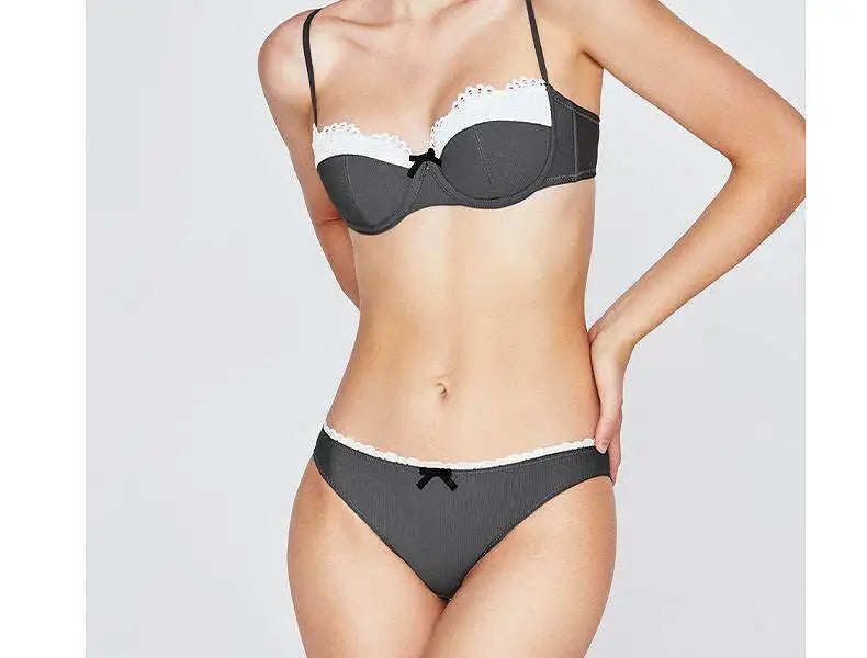 Sexy Demi Cup French Bras Women Thin Breathable Lace Minimizer Push Up Anti Side Bulge Plus Size Bralette