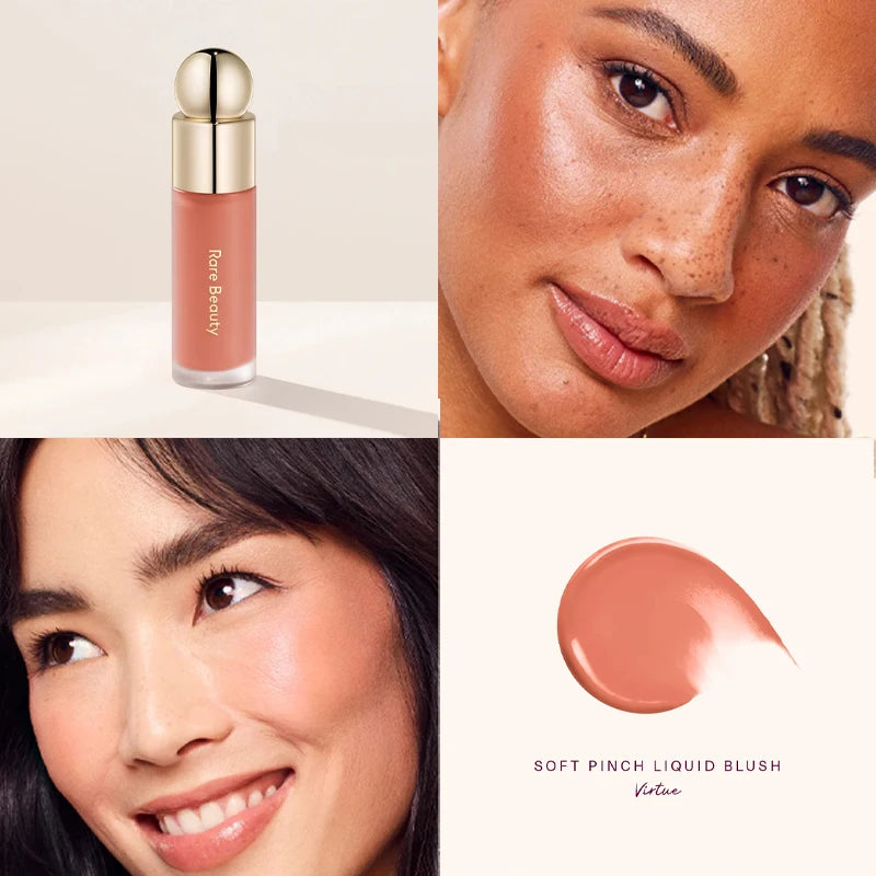 Rare Beauty Liquid Blush Silky and Glides On Smoothly Nature Long Lasting Plump Happy Hope Delight Stained Lipstick Gloss Makeup