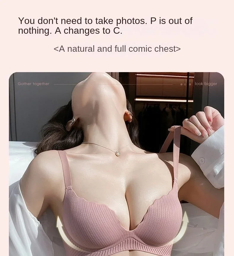 Ultra Thick 6CM Push up Bra for Small Chest Padded No Steel Ring Comfortable Sexy Lift Lingerie Flat Chest Women