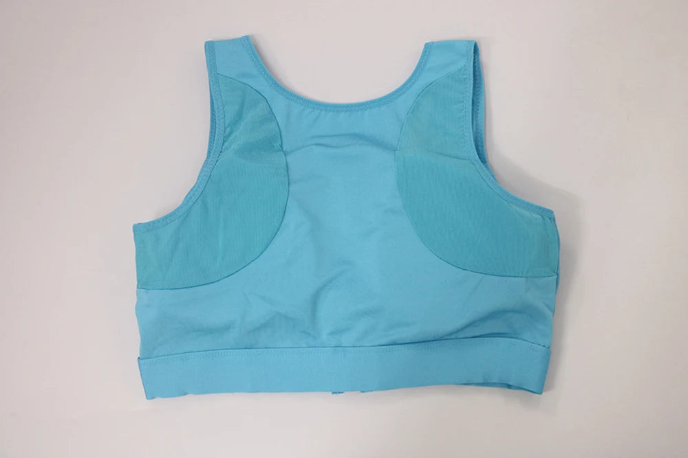 Plus Size Zip Front Closure Longline Bras Wireless Full Coverage Brassiere No Underwire Bralettes Hide Back Fat Bras