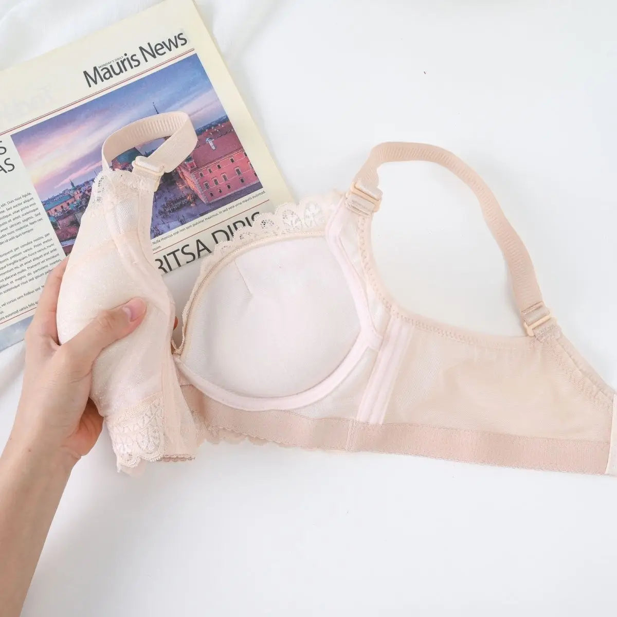 Ultra Push Up Bra with Side Support, 8cm Padding Non Slip Bra for Small Chest, Wireless Full Coverage Bra for A/B Cup