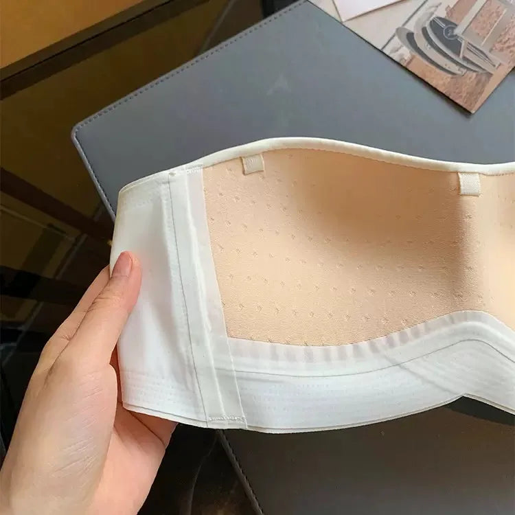 Women Invisible Bra Deep U Plunge Bras Backless Top for Dresses Sexy Lingerie with Transparent Strap Push Up Strapless Underwea
