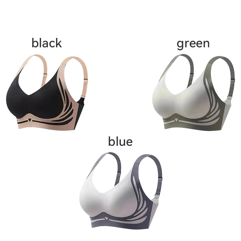 Push-Up Bras For Women Anti-sagging Lift-Up Bra Non-wired Brassiere Seamless Lift-up Yoga Fitness Sleep Vest Sports Brassiere