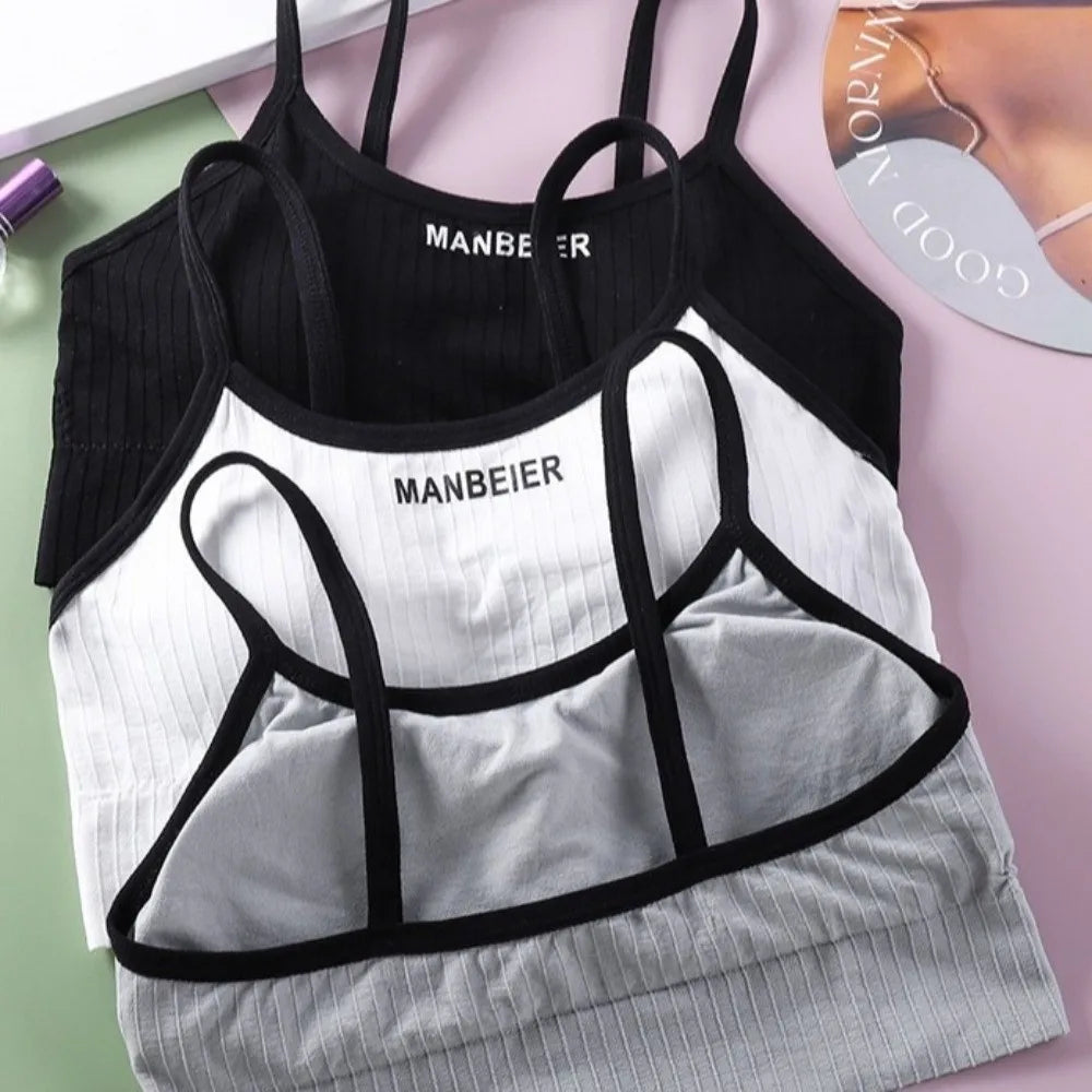 Basic Lingerie Wireless Bra Simple Elastic Brassiere for Women Underwear Seamless Bras Running