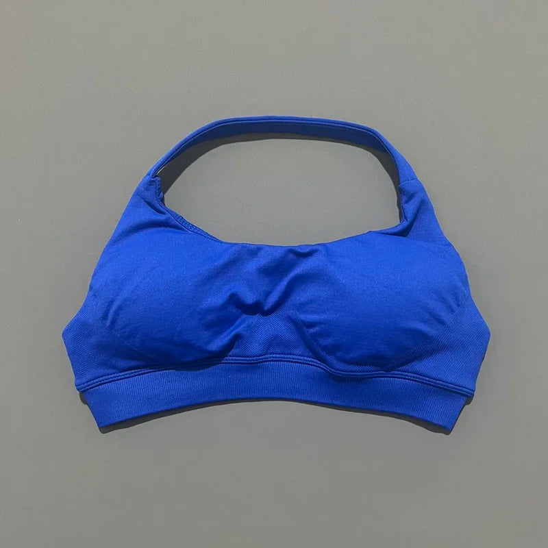 Sports Bra Seamless Sexy Padded Athletic Sport Bras Women Backless Workout Gym Anti-Shock Yoga Crop Top Fitness Bra