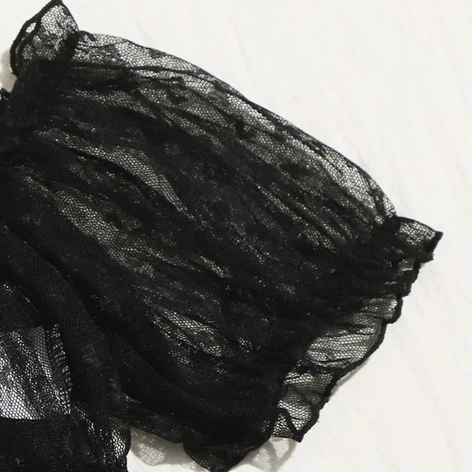 Sensual Lingerie Woman Sexy Bra Set See Through Exotic Sets Babydoll Lingerie Floral Off Shoulder Bralette Ruffle Sexy Underwear