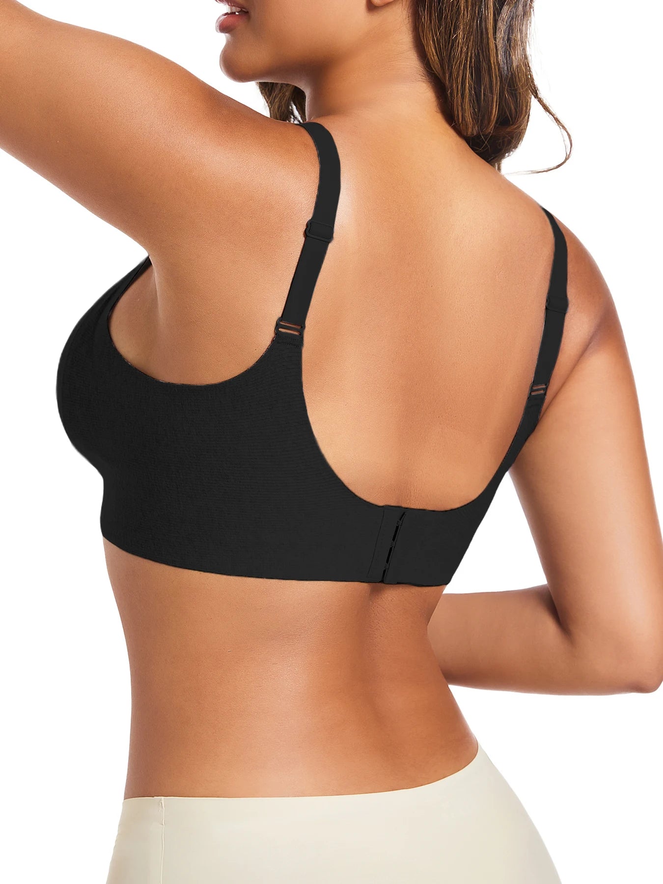 1pc Women's Casual Black  Push Up Bra With Medium Stretch Fabric