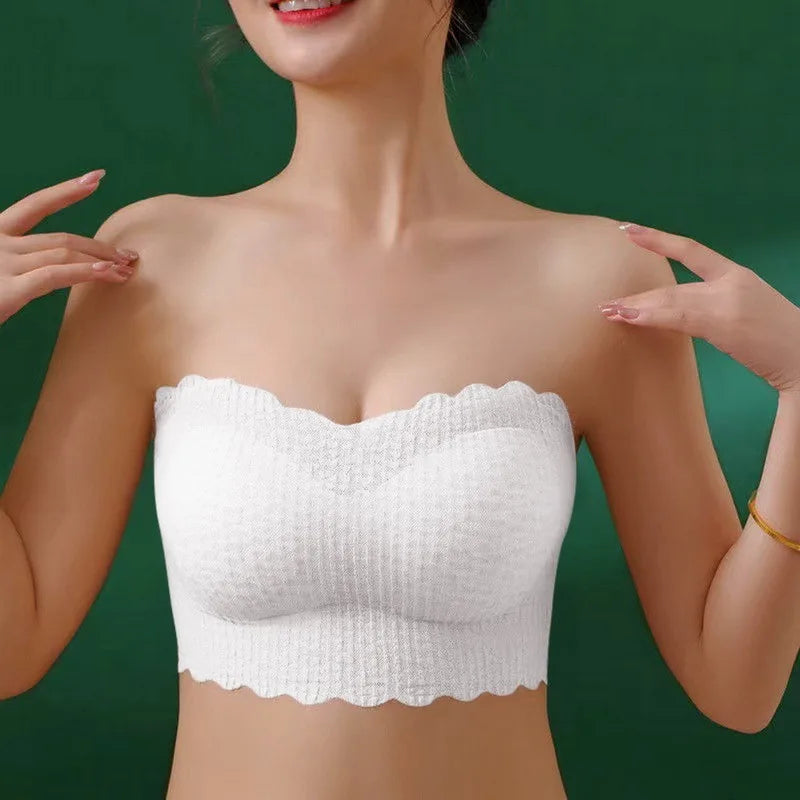 Women Seamless Bralette Sexy Invisible Bra Tube Tops Strapless Bras Lingerie Wireless Wedding Brassiere Push Up Underwear