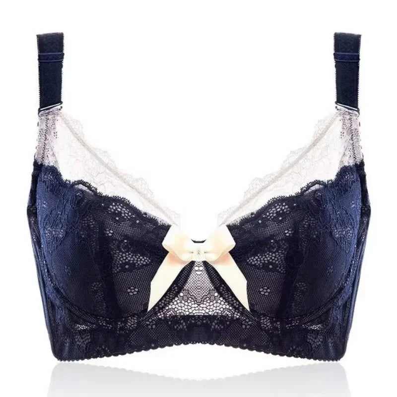 Lace Bra Women's Full Coverage Lightly Padded Underwire Balconette 34 36 38 40 42 44 46 B C D E F G H I J