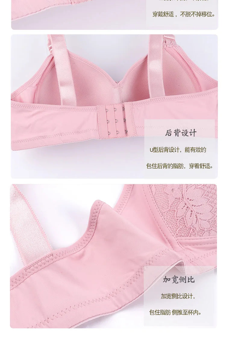 Push Up Bras for Women Large Size Full Cup Adjustment Wireless Lace Seamless Bralette Soutien Gorge Femme Lenceria Femenina