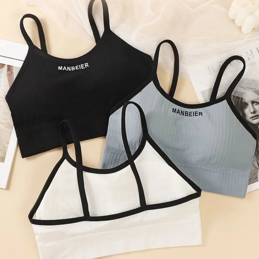 Basic Lingerie Wireless Bra Simple Elastic Brassiere for Women Underwear Seamless Bras Running
