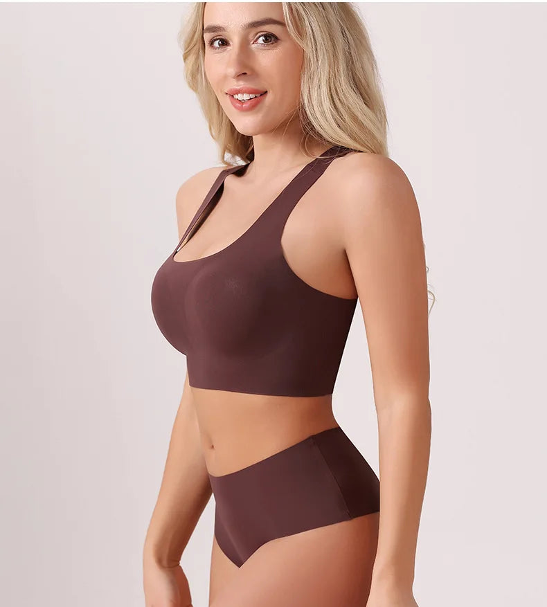 Woman Bras Seamless Wireless Ultra Thin Vest Underwear Top Push Up Summer Bralette Girl Sleep Sports Breathable Bras ﻿