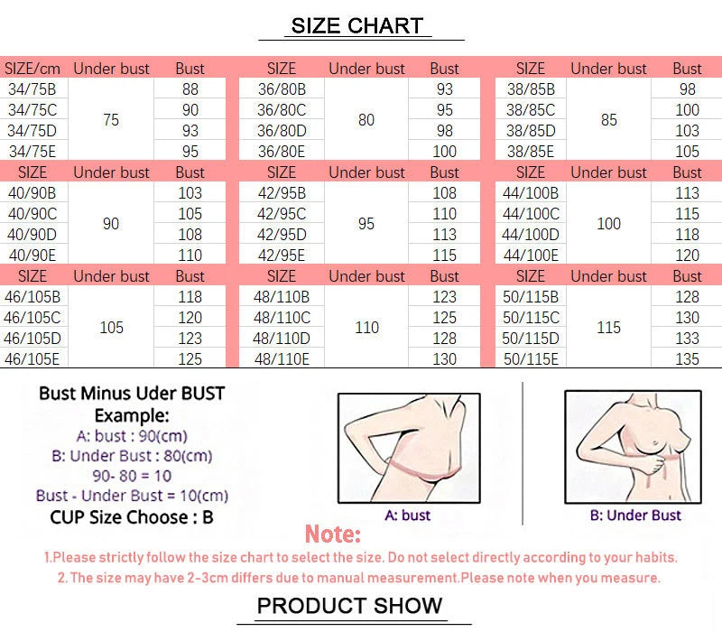 Seamless Sexy Bra For Women Push Up Thin Bras Wire Free Lingerie 3/4 Cup Bralette Underwear Breathable Front Closure Brassiere