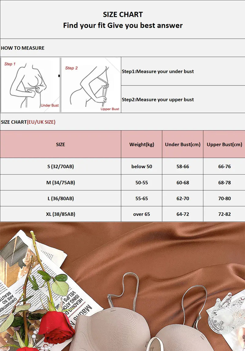 Front Closure Push Up Bras Women's Sexy Seamless Plunge No Steel Brassiere Thick Female Underwear Solid Color Invisible Lingerie