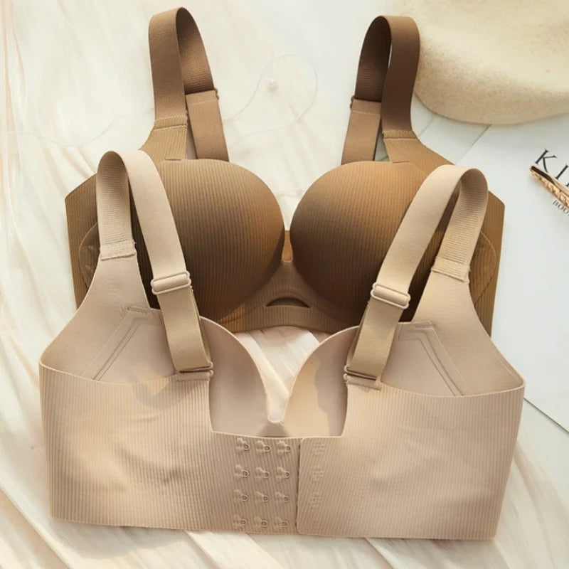 Push-Up Bra For Women Padded Non-wire Underwear Sexy Lingerie Seamless Fixed Cup Bras Comfort Shoulder Strap Intimates M-3XL