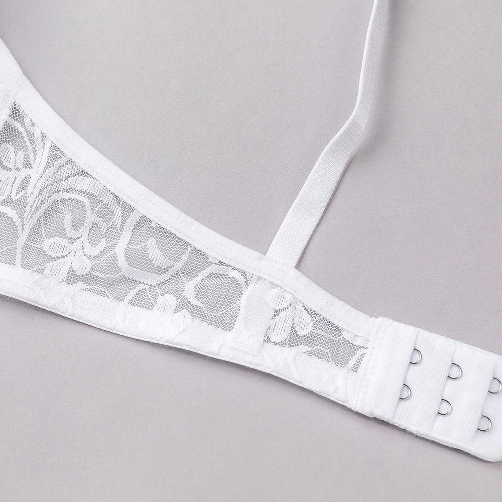 Sexy Womens Bras Unlined Underwire Lace Bra Bralette Unpadded Underwear See Through Lingerie Brassiere BH Top A B C D DD Cup
