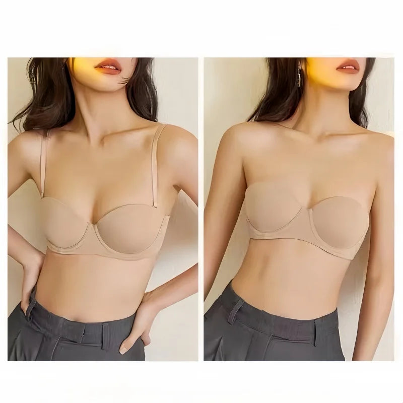 Seamless Push-Up Bras For Women 1/2 Cup Padded Solid Color Bra Ladies Non-wire Comfort Fixed Cup Underwear Sexy Lingerie S-XL