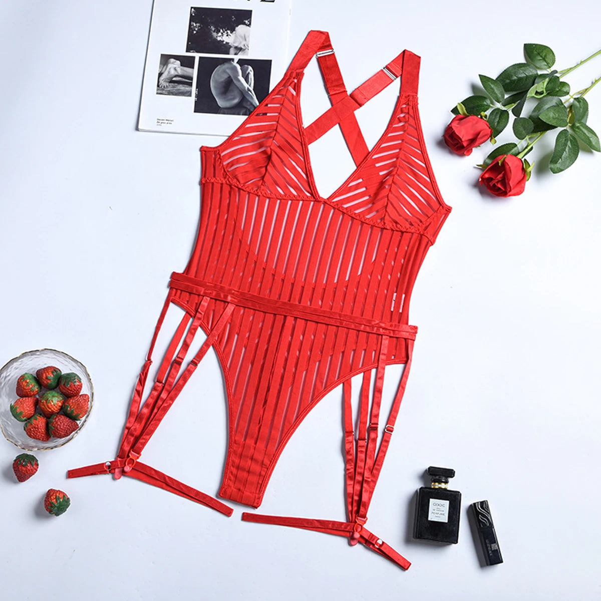 Sexy Strip See Through Lingerie Bodysuit Seductive Erotic Eco-Friendly Packing