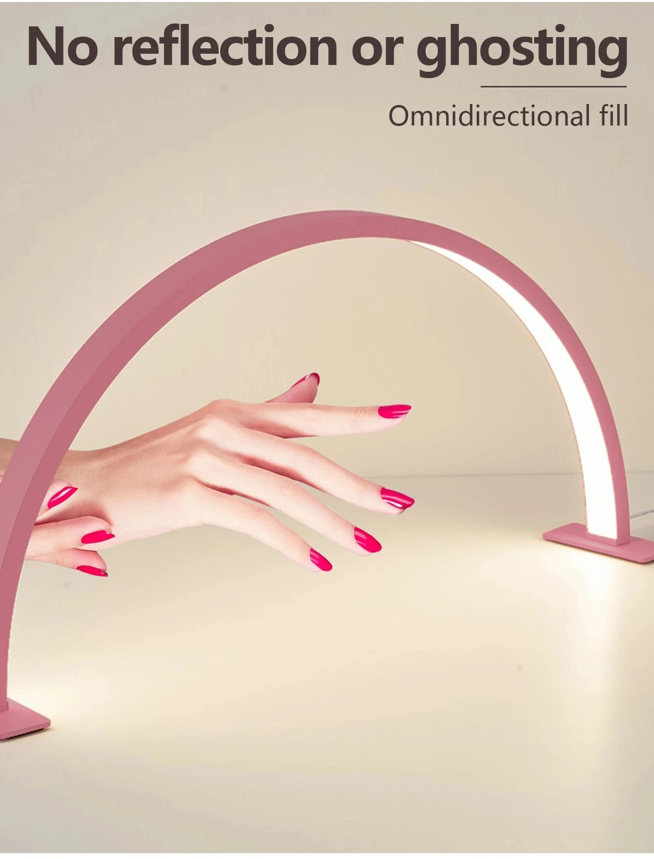 LED Nail Lamp Half Moon Beauty and Brightening Beauty Salon Desktop Lamp Eyelash Beauty Makeup Eye Care Nail Art Special Lights