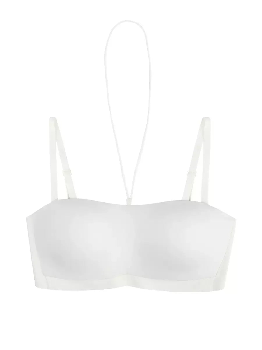 Women Invisible Bra Deep U Plunge Bras Backless Top for Dresses Sexy Lingerie with Transparent Strap Push Up Strapless Underwea