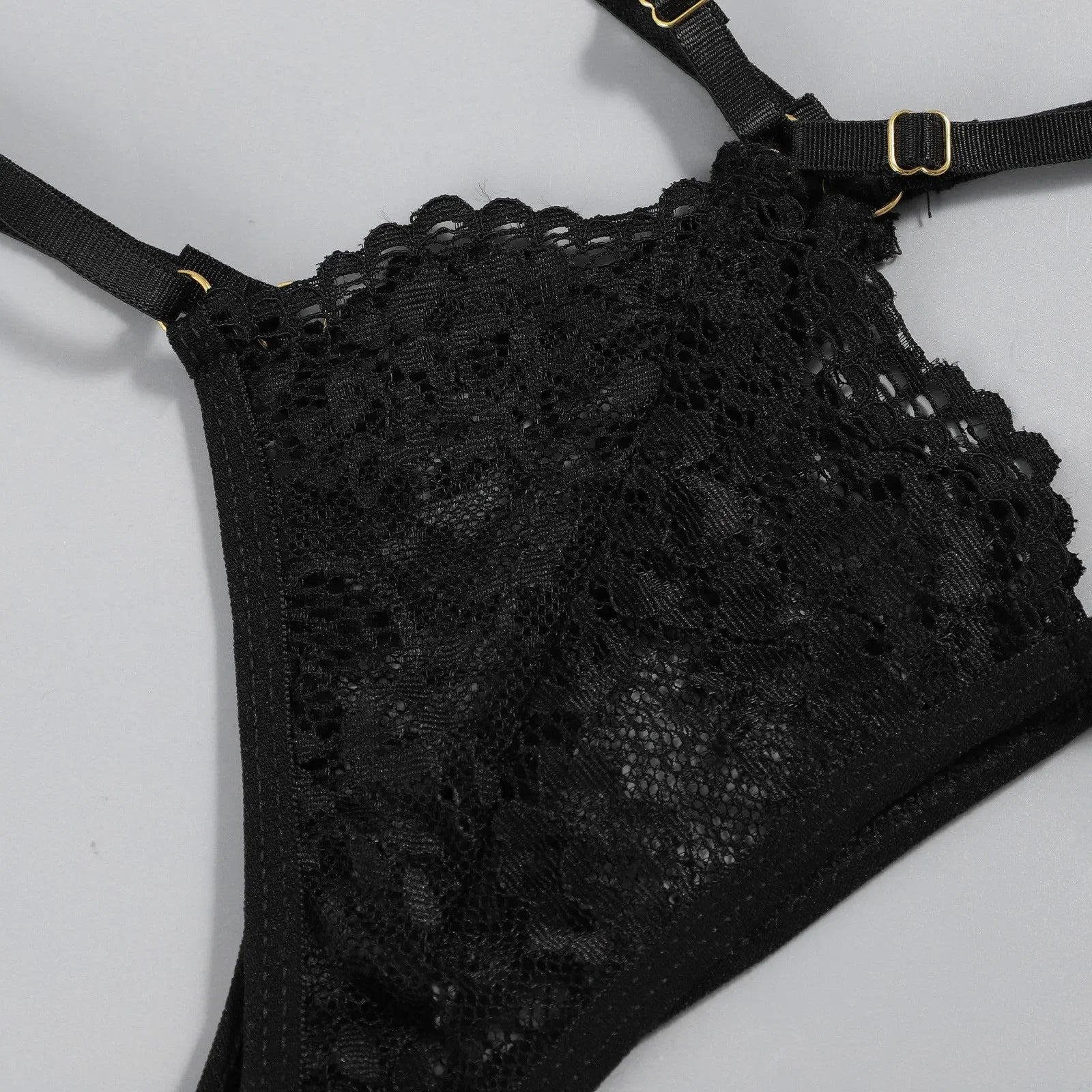 Porn Women Sexy Lingerie Lace Underwear Halter Bodysuit Garter Intimate Erotic Babydolls Sex Costumes Bra Set