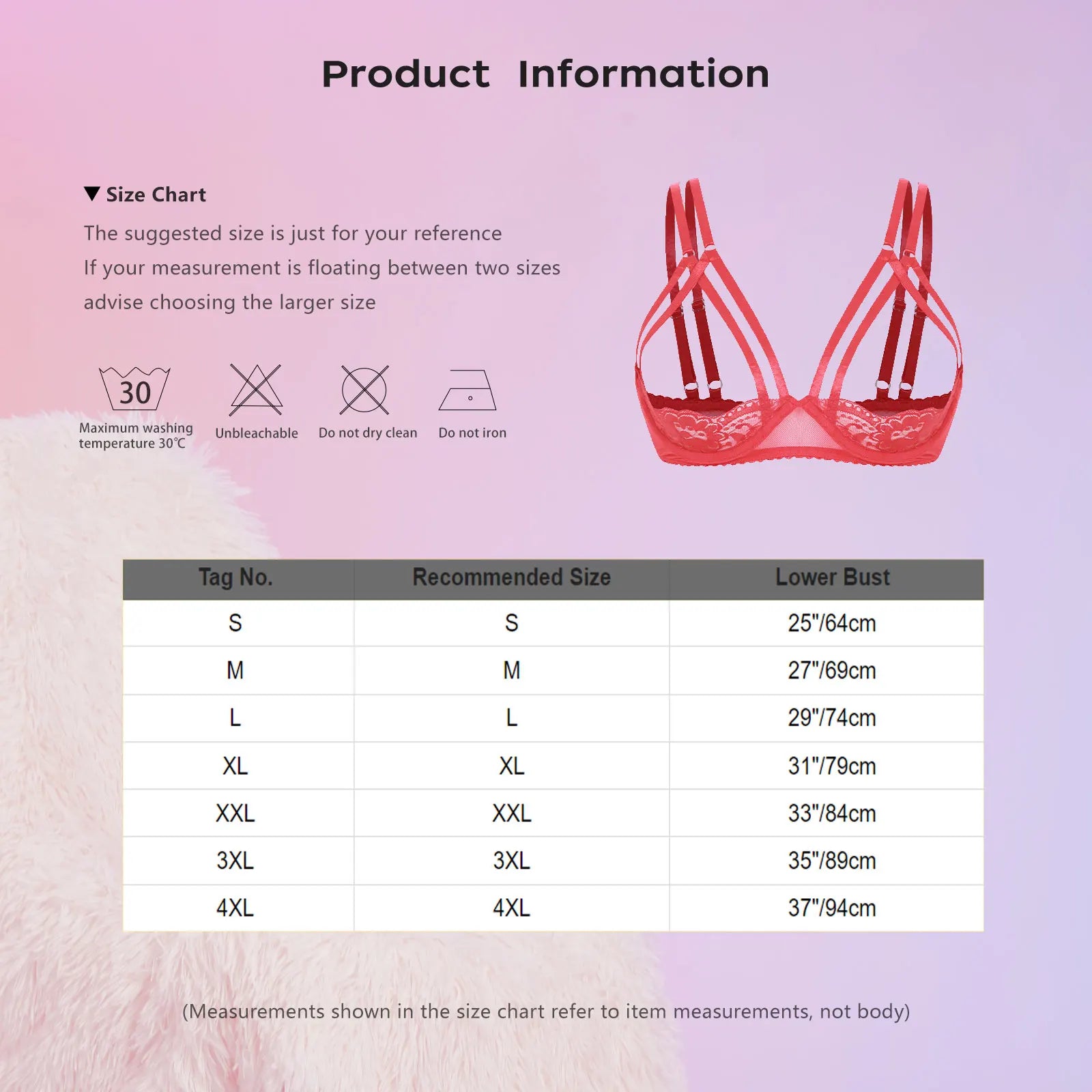Womens Lingerie 3/4 Lace Cup Bra Push Up Balconette Tops Cupless Brassiere Underwire Open Breast Cup Exposed Nipple Bralettle