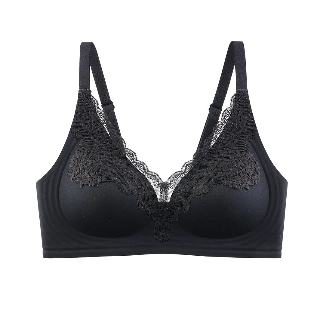 Women Deep V Lace Invisible Bra Skin Coverage Small Bust Shaping Non Empty Cup Adjustable Double Breasted  YEMOMO S-XL Hot Trend
