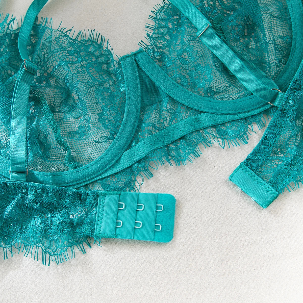 Erotic Lingerie Bra and Panties Set Basic Sexy Sheer Lace Eyelash Unline One Layer Lace Lingerie Women Underwear Intimate