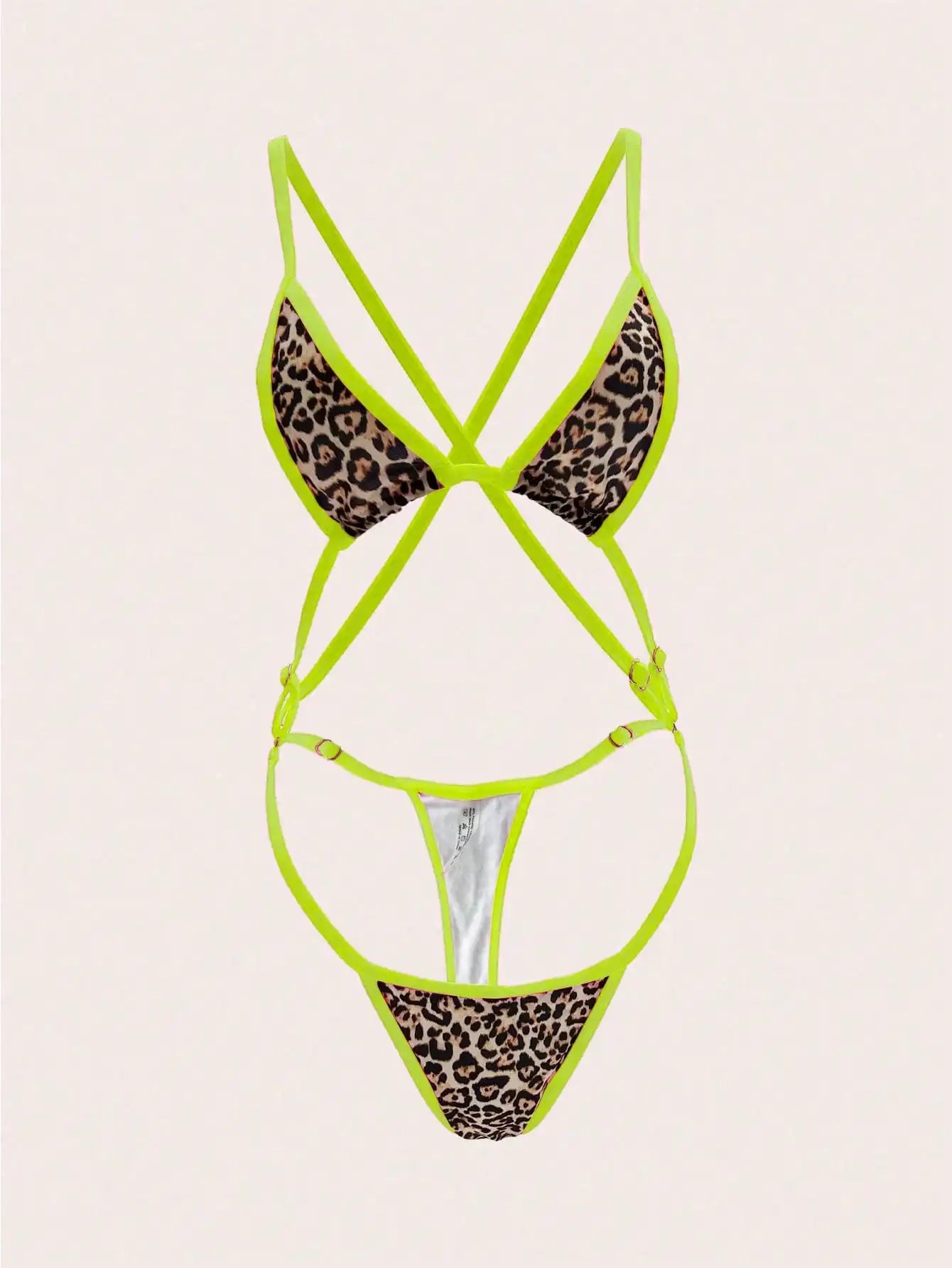 Sexy Lingerie One-Piece One-Piece Lingerie Set With A Three-Point Style Women's Leopard Print Sexy Lingerie Set