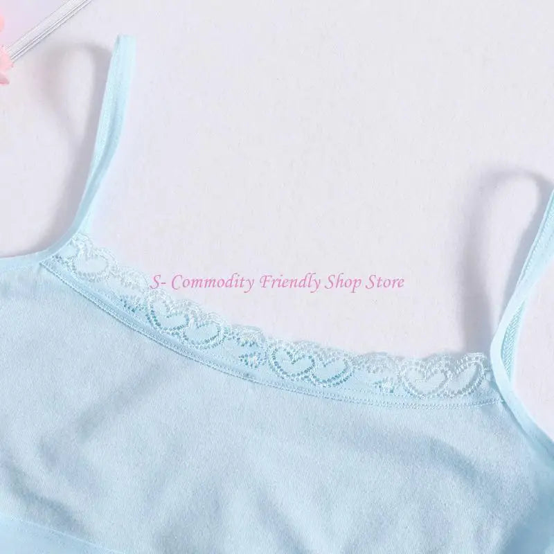 85AE Cartoon Bras for Teenage Girls Cotton Bra Five Colors U-Back Yoga Sports Bra