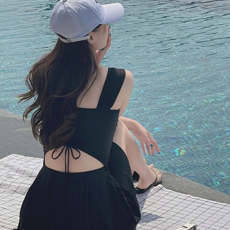 New One-piece Swimsuit for Women, Covering The Belly and Slimming Down, Gathering Sexy Seaside Swimsuits, Soaking in Hot Springs