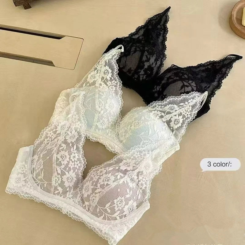 Push Up Bra For Small Chest Ultra Thick Padded Lift Gather Brassiere No Wire Comfort Lingerie