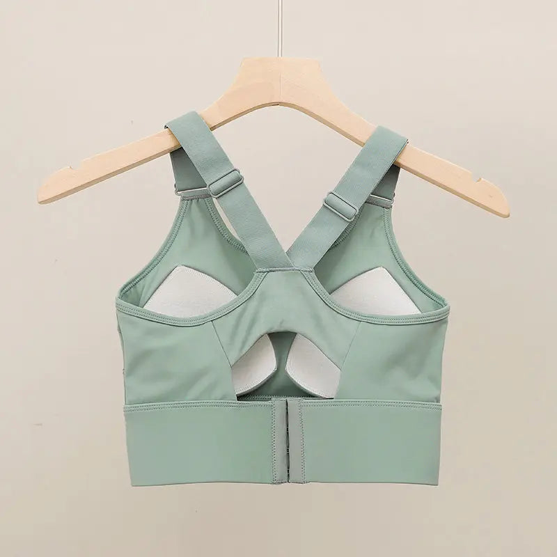 Sports Bra for Women with Large Busts, Shockproof, Side Breast Support, Anti-Sagging, Adjustable, Beautiful Back Design, Plus Size Yoga Running Fitness Bra