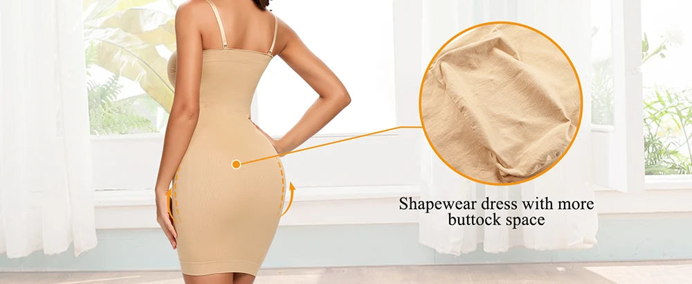 Strapless Shapewear Slip for Women Under Dress Full Slips Dress Tummy Control Camisole Body Shaper Sexy Corset Sliming Underwear