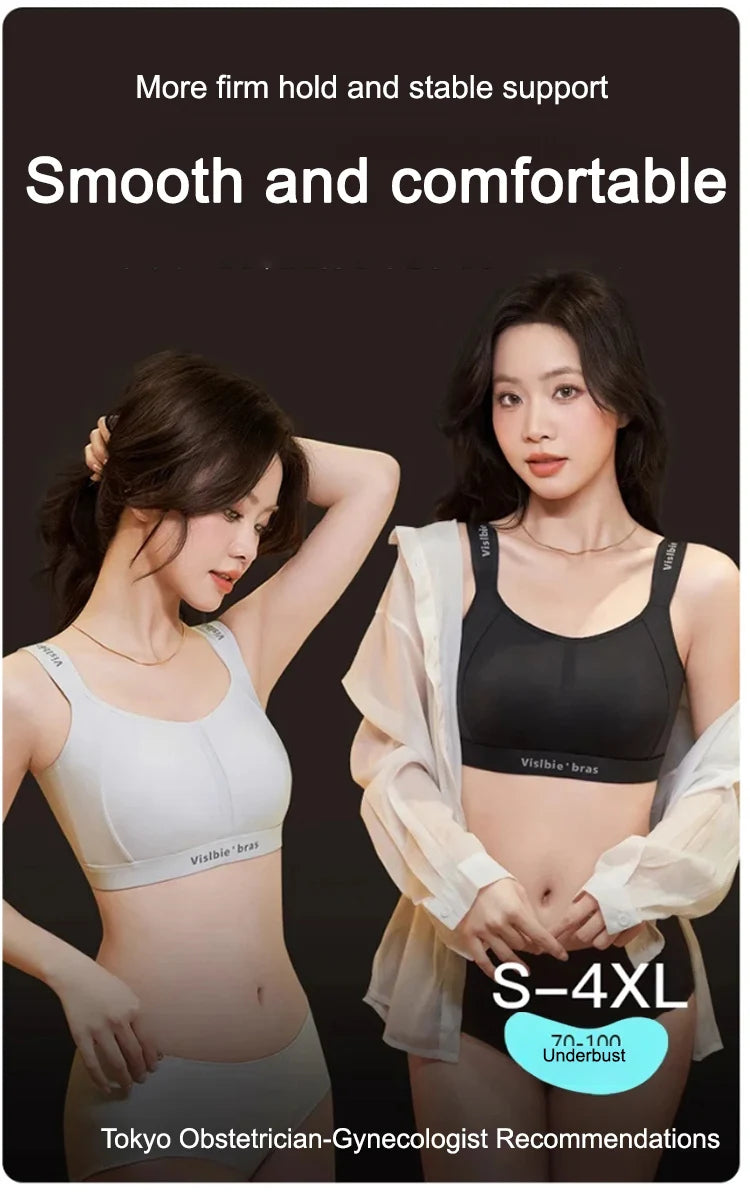 Wireless Minimizer Sports Bra Adjustable Support Anti Sagging Seamless Comfort Breathable Large Bust No Underwire Everyd