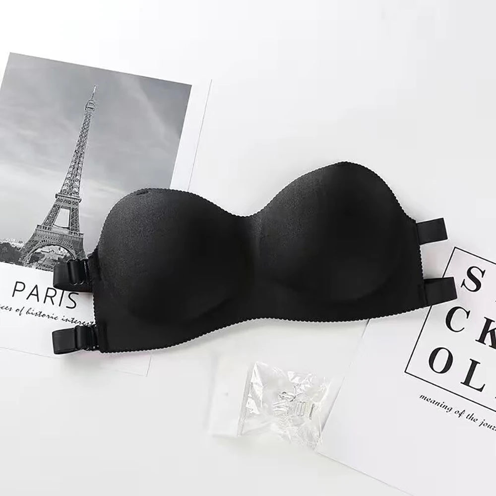 Strapless Bras For Women Wirefree Non Slip Tube Top Invisible Bralette Seamless Padded Bandeau Bra For Backless Dress