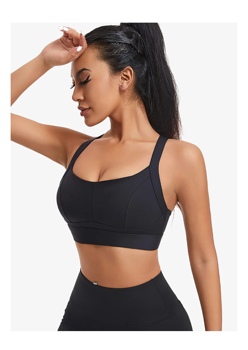 Women High Impact Sports Bra Criss Cross Back Padded Bra Workout Fitness Sports Yoga Bras Shockproof Sport Crop Top Vest