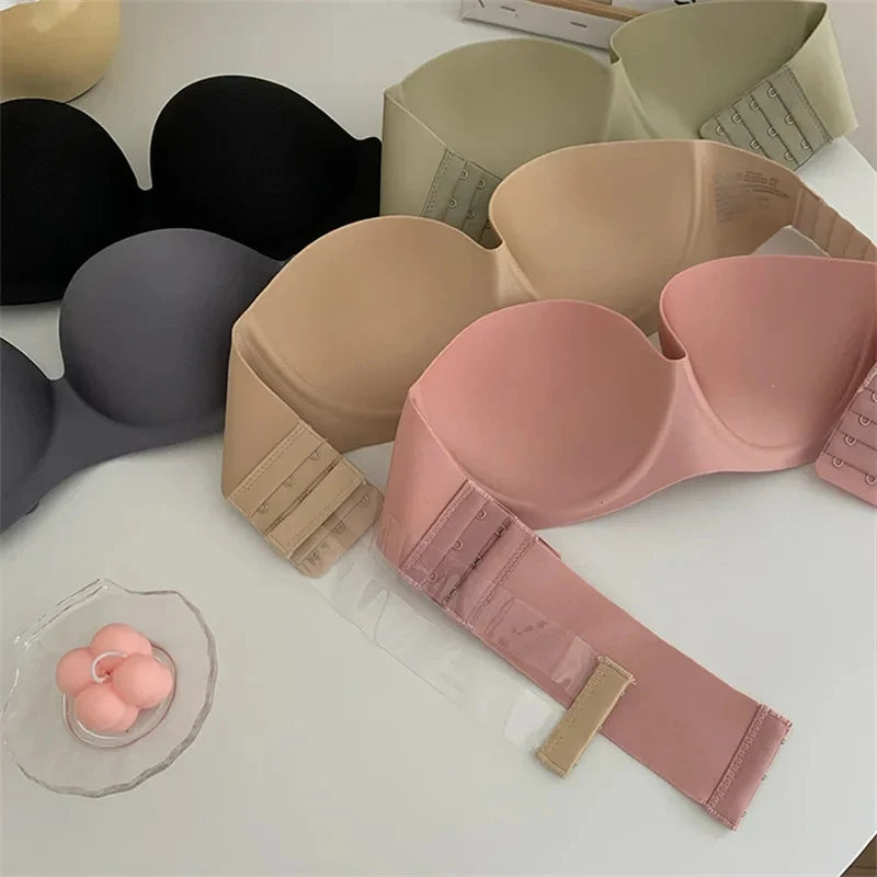 Sexy Strapless Bras Women Wireless Bralette Soft Female Underwear Ladies Seamless Bras Invisible Bra With 2pcs Straps