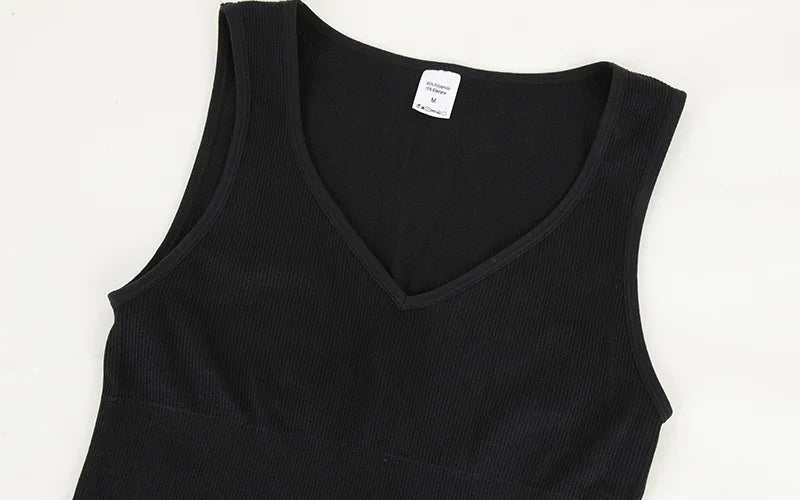 Shapewear Women Shirts S-3XL Sleeveless Body Shaper V Neck Compression Tank Tops Tummy Control Underwear Wide Strap Fajas