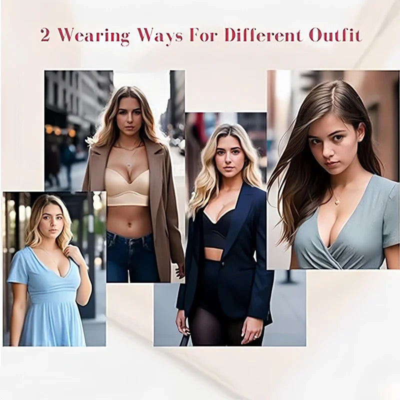 New Full Back Coverage Push Up Bras Women's Hide Back Fat Deep Cup Shapewear Fat Smoothing Uplift Underwire Bra for Big Bust