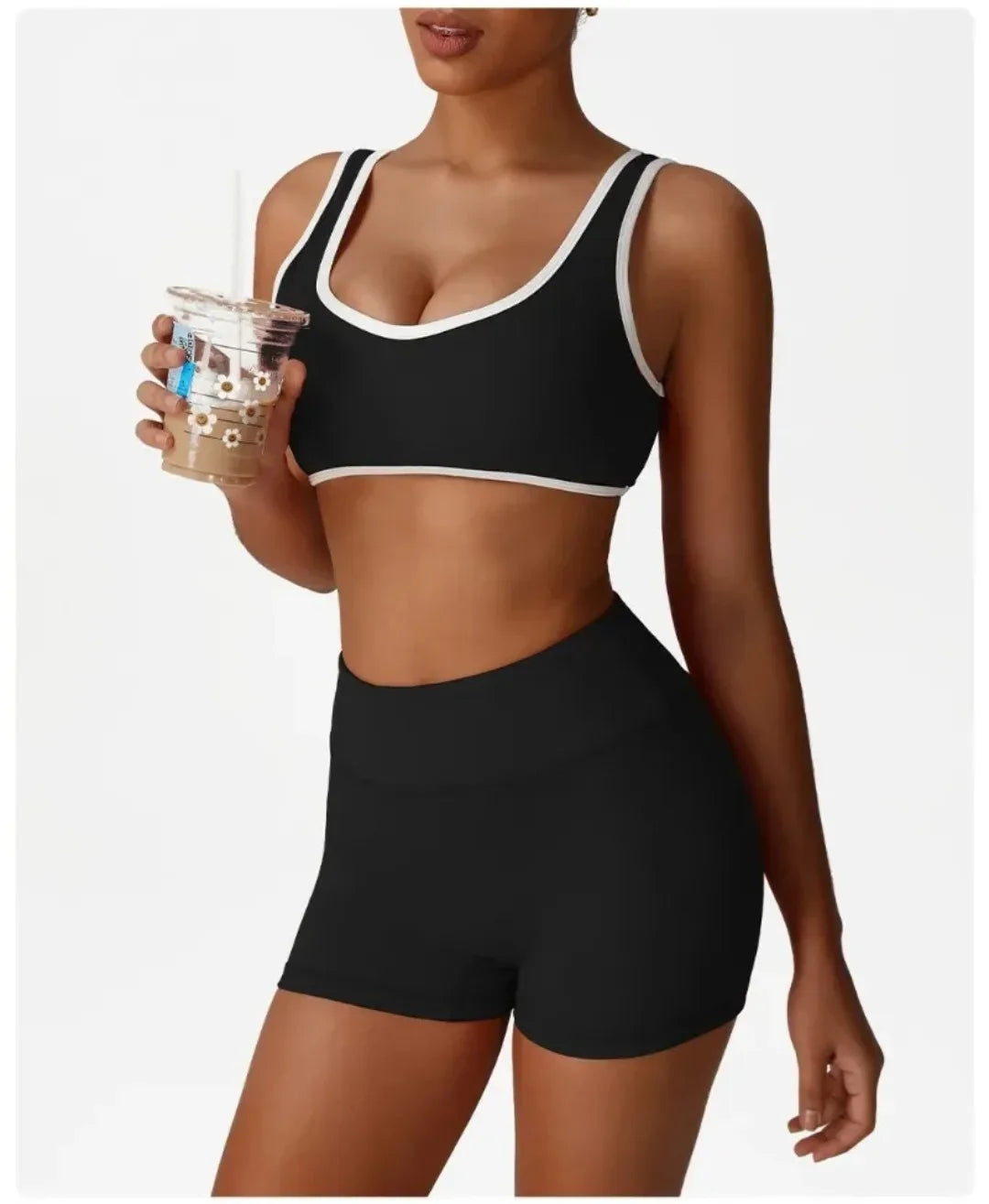 Backless Yoga Bra Quick Drying Shock-proof Fitness Sports Bra High Waist Butt Lifting Flared Pants Casual Workout Gym Yoga Bra
