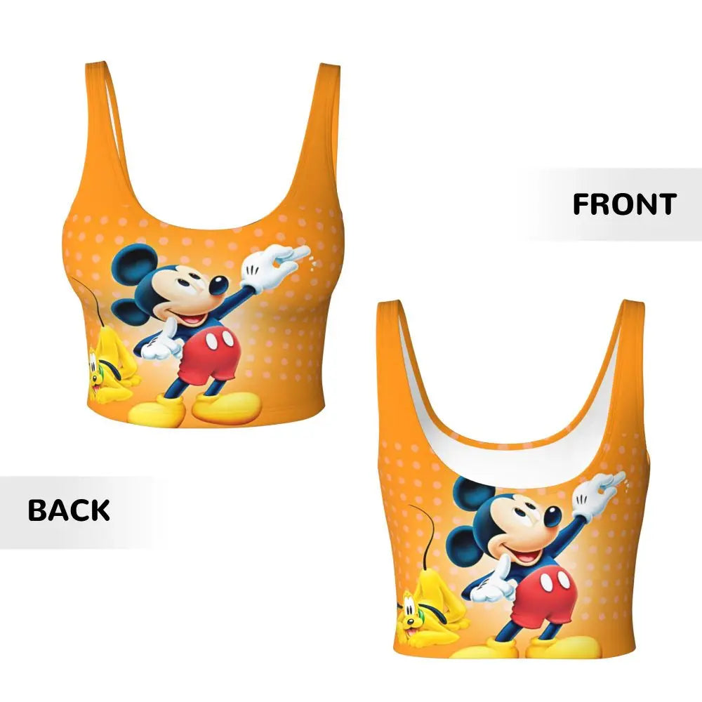 Custom Pluto Anime Manga High Impact Sports Bras for Women Classic Seamless Workout Yoga Crop Tank Tops