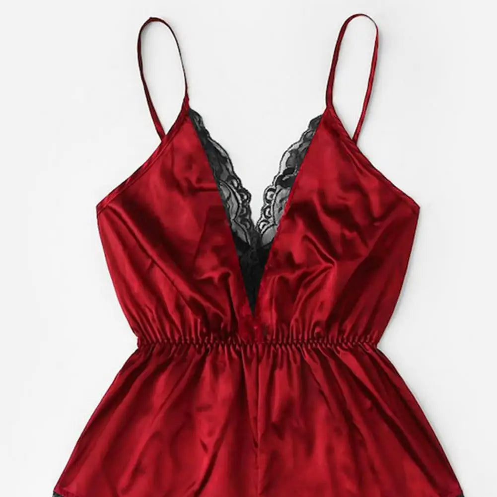 Sexy Lingerie Sleepwear Sling Silky Comfortable Nightwear Womens Silk Satin Sleeveless Robe Kimono Robe Short Bathrobe Pajamas