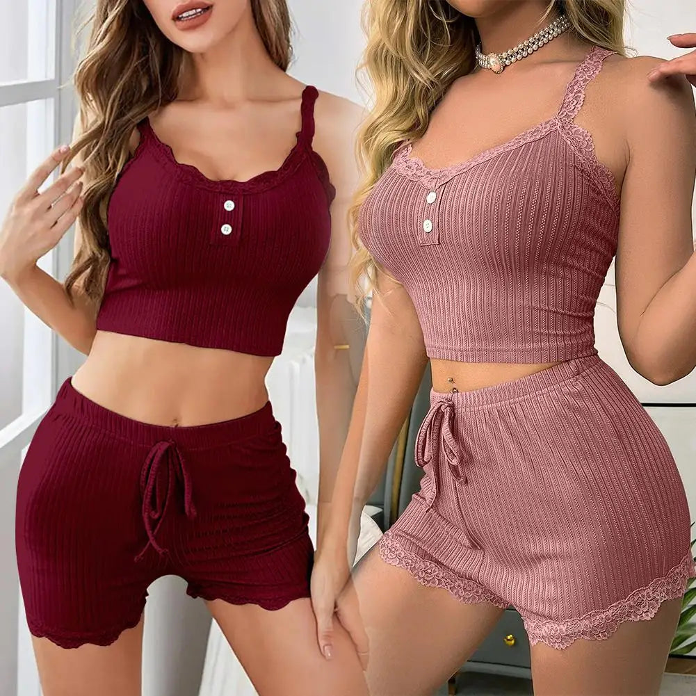 NEW Women Pajama Sets Pijama Pajamas Woman  Set Sexy Women Sleepwear for Sleeping Women's Trousers Sleep Lounge Underwear