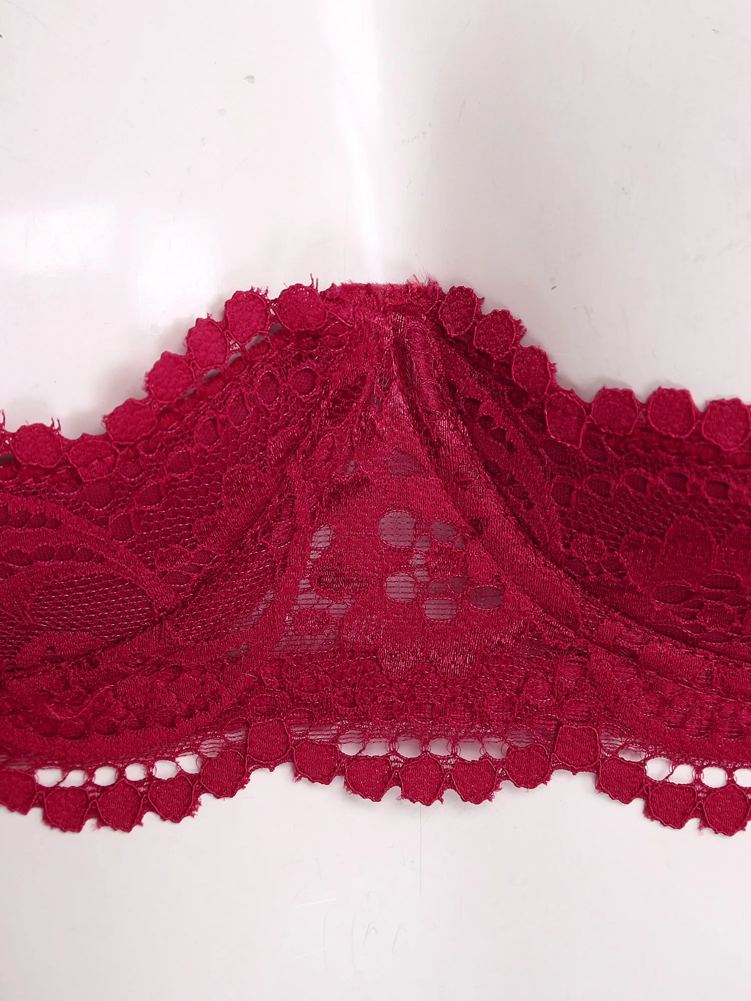 Womens Floral Lace 1/4 Cup Bra Adjustable Spaghetti Straps Push Up Underwired Self Bra Babydoll Lingerie Top Balconette Bras